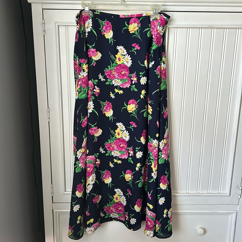 Lauren Ralph Lauren Silk Floral Skirt